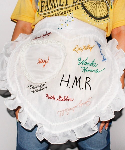 HEY!MrsROSE（ヘイミセスローズ）の「HEY! Mrs ROSE(ヘイ！ミセスローズ)Apron  BAG（ショルダーバッグ・レディース・ホワイト/レッド・FREE）」の5枚目の写真