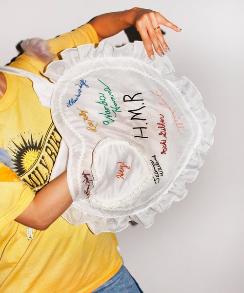 HEY!MrsROSE（ヘイミセスローズ）の「HEY! Mrs ROSE(ヘイ！ミセスローズ)Apron  BAG（ショルダーバッグ・レディース・ホワイト/レッド・FREE）」の6枚目の写真