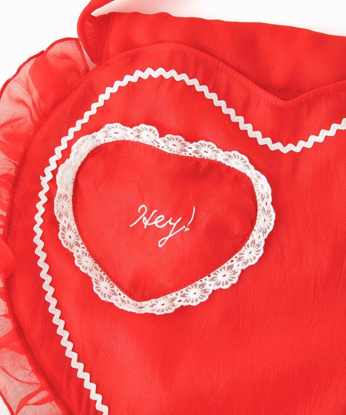 HEY!MrsROSE（ヘイミセスローズ）の「HEY! Mrs ROSE(ヘイ！ミセスローズ)Apron  BAG（ショルダーバッグ・レディース・ホワイト/レッド・FREE）」の17枚目の写真