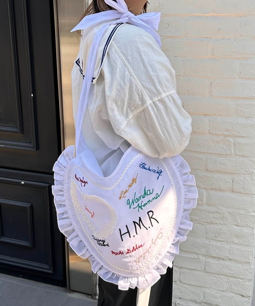 HEY!MrsROSE（ヘイミセスローズ）の「HEY! Mrs ROSE(ヘイ！ミセスローズ)Apron  BAG（ショルダーバッグ・レディース・ホワイト/レッド・FREE）」の22枚目の写真