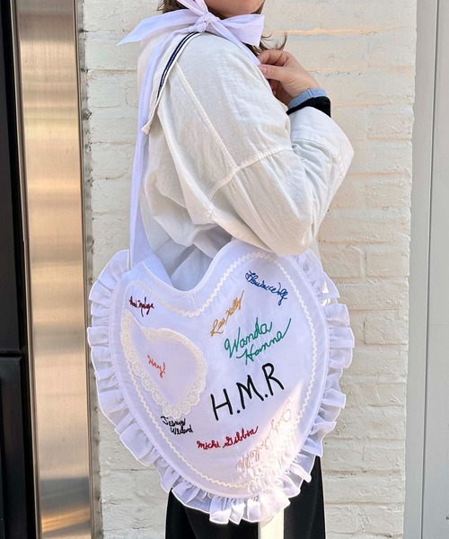 HEY!MrsROSE（ヘイミセスローズ）の「HEY! Mrs ROSE(ヘイ！ミセスローズ)Apron  BAG（ショルダーバッグ・レディース・ホワイト/レッド・FREE）」の21枚目の写真