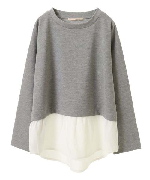 MELROSE claire(メルローズ クレール)の「【レイヤード風ドッキングプルオーバー】(Tシャツ/カットソー・レディース・ネイビー/カーキ/グレー・FREE)」の11枚目の写真