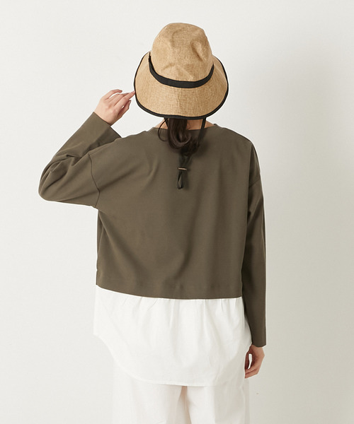 MELROSE claire(メルローズ クレール)の「【レイヤード風ドッキングプルオーバー】(Tシャツ/カットソー・レディース・ネイビー/カーキ/グレー・FREE)」の13枚目の写真