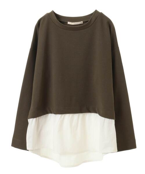 MELROSE claire(メルローズ クレール)の「【レイヤード風ドッキングプルオーバー】(Tシャツ/カットソー・レディース・ネイビー/カーキ/グレー・FREE)」の19枚目の写真