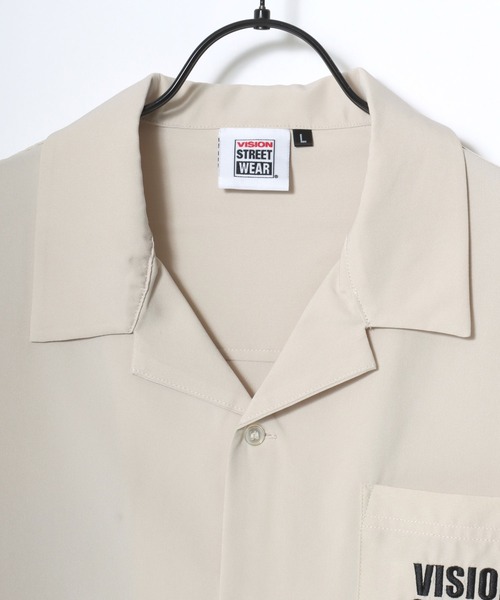 VISION STREET WEAR(ヴィジョンストリートウェア)の「VISION STREET WEAR/ヴィジョンストリートウェア オーバーサイズ バックプリント ロゴ ワンポイント刺繍 オープンカラー 半袖シャツ/レディース メンズ(シャツ/ブラウス・メンズ・ブラック/アイボリー・LL/L/M)」の11枚目の写真