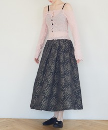 taffeta jacquard long skirt