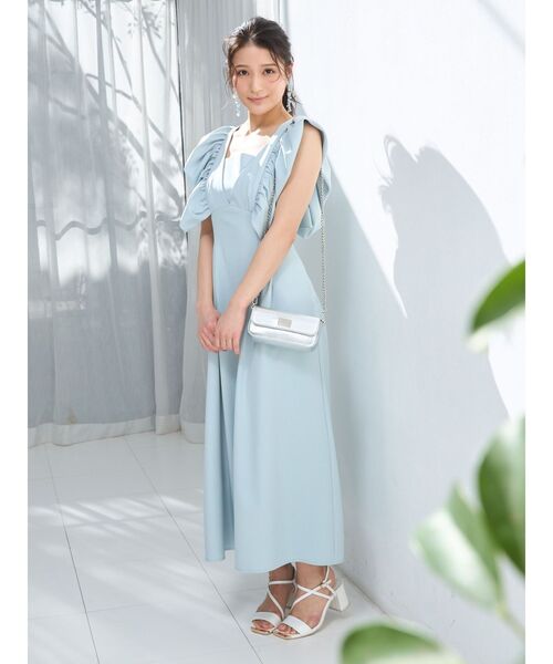 MERCURYDUO リネンライクバックレースアップワンピース MERCURYDUO ワンピース リネンライクバックレースアップキャミ