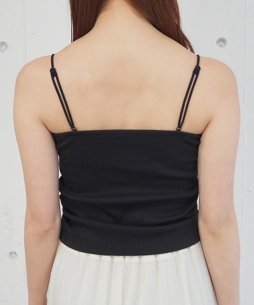 tiptop(ティップトップ)の「テレコカップ付きドロストキャミソール(キャミソール・レディース・ブラック/イエロー/オフホワイト/ピンク・FREE)」の14枚目の写真