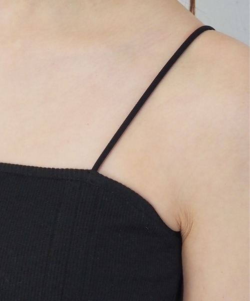 tiptop(ティップトップ)の「テレコカップ付きドロストキャミソール(キャミソール・レディース・ブラック/イエロー/オフホワイト/ピンク・FREE)」の15枚目の写真