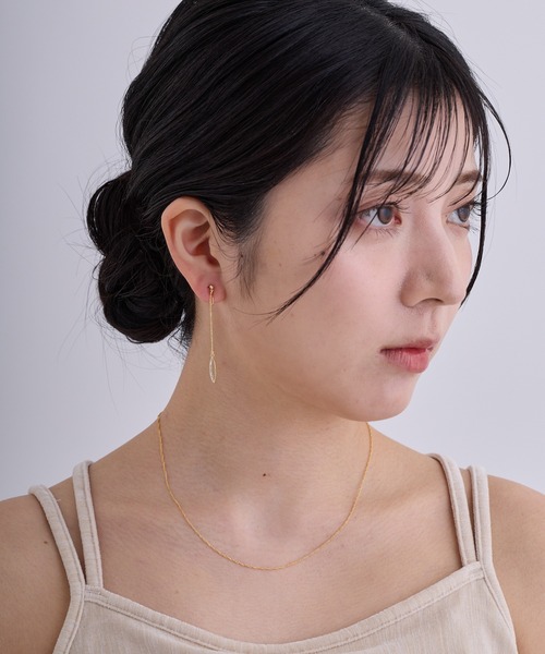 CALIN STANDARD(カリンスタンダード)の「◆金属アレルギー対応◆◆made in japan◆【痛くない】【落ちにくい】【ストレスフリーな着け心地】マーキスビジュー ループフィットイヤリング(イヤリング・レディース・ゴールド/シルバー・FREE)」の4枚目の写真