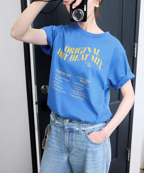 SLOBE IENA(スローブイエナ)の「ROAD TRIP ロゴプリントTEE(Tシャツ/カットソー・レディース・ブルー/アイボリー/ブラウン・FREE)」の3枚目の写真