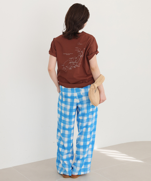 SLOBE IENA(スローブイエナ)の「ROAD TRIP ロゴプリントTEE(Tシャツ/カットソー・レディース・ブルー/アイボリー/ブラウン・FREE)」の20枚目の写真