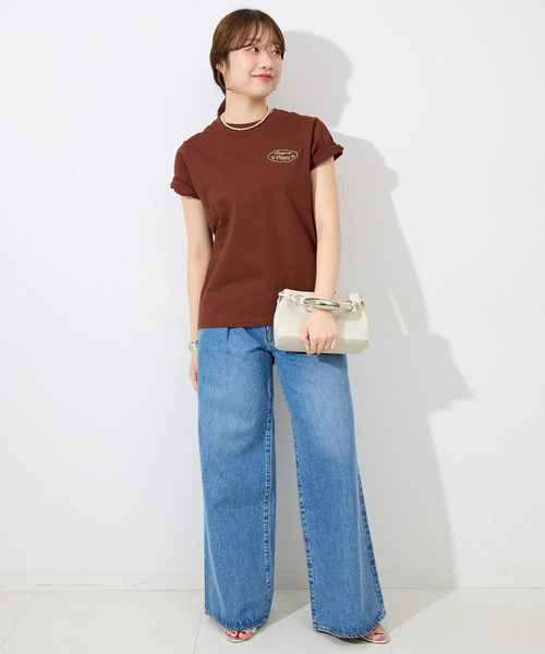 SLOBE IENA(スローブイエナ)の「ROAD TRIP ロゴプリントTEE(Tシャツ/カットソー・レディース・ブルー/アイボリー/ブラウン・FREE)」の19枚目の写真