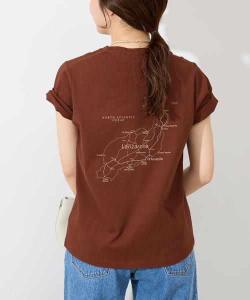 SLOBE IENA(スローブイエナ)の「ROAD TRIP ロゴプリントTEE(Tシャツ/カットソー・レディース・ブルー/アイボリー/ブラウン・FREE)」の14枚目の写真