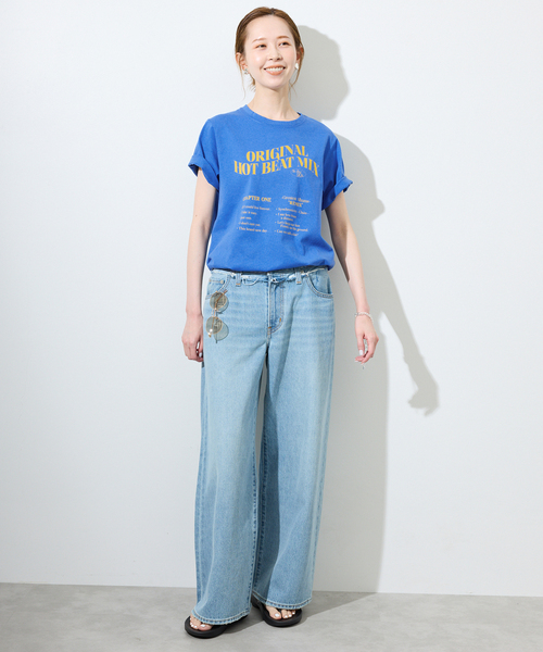 SLOBE IENA(スローブイエナ)の「ROAD TRIP ロゴプリントTEE(Tシャツ/カットソー・レディース・ブルー/アイボリー/ブラウン・FREE)」の12枚目の写真