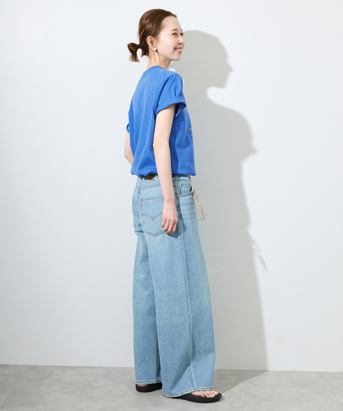 SLOBE IENA(スローブイエナ)の「ROAD TRIP ロゴプリントTEE(Tシャツ/カットソー・レディース・ブルー/アイボリー/ブラウン・FREE)」の11枚目の写真