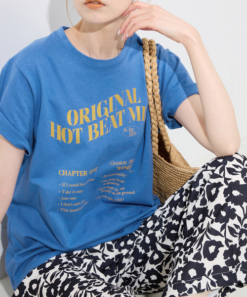 SLOBE IENA(スローブイエナ)の「ROAD TRIP ロゴプリントTEE(Tシャツ/カットソー・レディース・ブルー/アイボリー/ブラウン・FREE)」の6枚目の写真