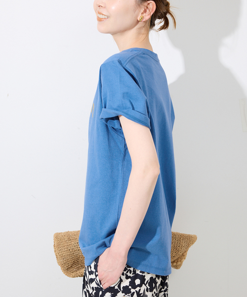 SLOBE IENA(スローブイエナ)の「ROAD TRIP ロゴプリントTEE(Tシャツ/カットソー・レディース・ブルー/アイボリー/ブラウン・FREE)」の5枚目の写真