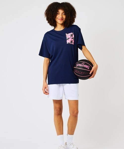 SPALDING(スポルディング)の「【SPALDING/スポルディング】Tシャツ パームツリー ポケット プリント/吸水速乾UVカット半袖tシャツ(Tシャツ/カットソー・メンズ・ネイビー/ホワイト・MEDIUM/LARGE/X-LARGE)」の9枚目の写真