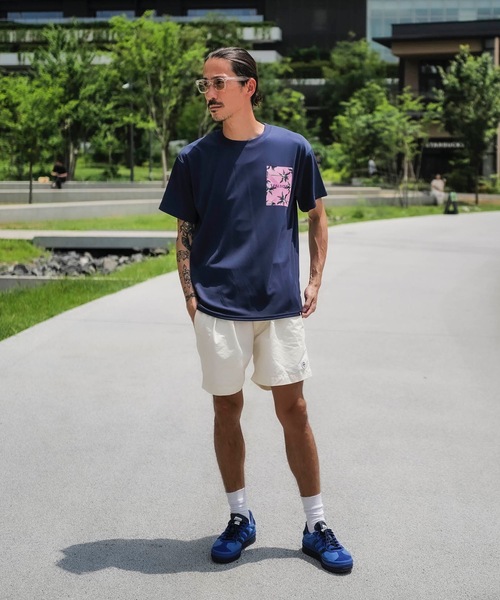 SPALDING(スポルディング)の「【SPALDING/スポルディング】Tシャツ パームツリー ポケット プリント/吸水速乾UVカット半袖tシャツ(Tシャツ/カットソー・メンズ・ネイビー/ホワイト・MEDIUM/LARGE/X-LARGE)」の14枚目の写真
