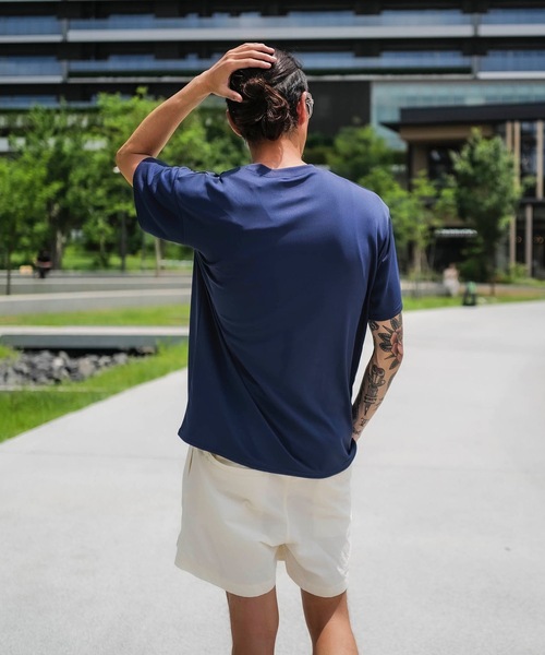 SPALDING(スポルディング)の「【SPALDING/スポルディング】Tシャツ パームツリー ポケット プリント/吸水速乾UVカット半袖tシャツ(Tシャツ/カットソー・メンズ・ネイビー/ホワイト・MEDIUM/LARGE/X-LARGE)」の10枚目の写真