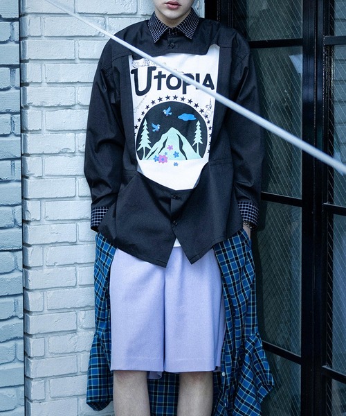ミルクボーイ　七分シャツ　未使用 MILKBOY - milkboy MARINE SHIRTS セーラーシャツ ホワイトの