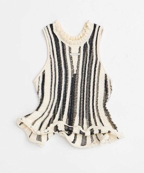 ウェーブヘムポップコーンニットタンク / Wave Hem Popcorn Knit