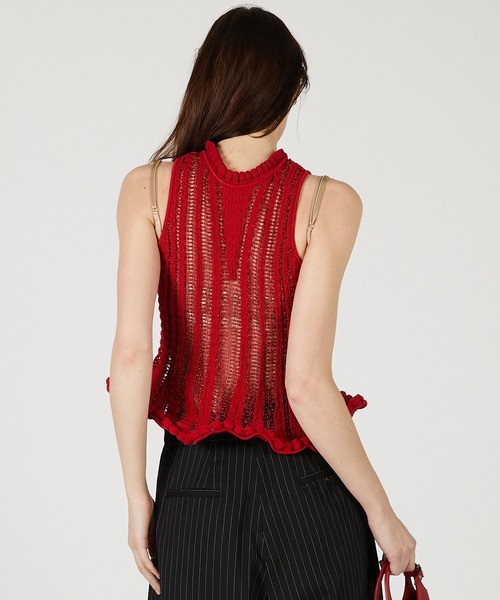 ウェーブヘムポップコーンニットタンク / Wave Hem Popcorn Knit