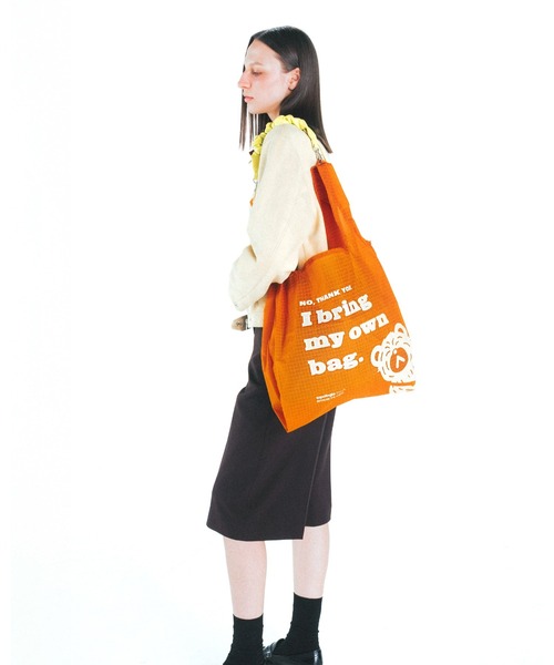 Topologie（トポロジー）の「Konbini Bag コンビニバッグ【バッグ単体】（エコバッグ/サブバッグ・レディース・シルバー/ゴールド/ブラック/ダークグリーン/シルバー系その他/ダークブルー/ピンク/オレンジ・ONE SIZE）」の20枚目の写真