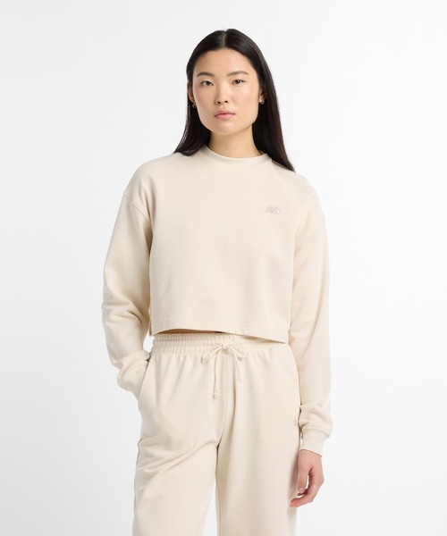 NEW BALANCE(ニューバランス)の「Coastal ライトフレンチテリークルー(Tシャツ/カットソー・レディース・アイボリー/ライトブルー・SMALL/MEDIUM/LARGE)」の2枚目の写真