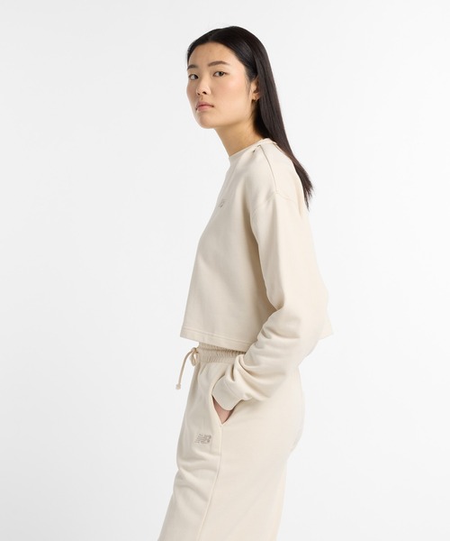 NEW BALANCE(ニューバランス)の「Coastal ライトフレンチテリークルー(Tシャツ/カットソー・レディース・アイボリー/ライトブルー・SMALL/MEDIUM/LARGE)」の3枚目の写真