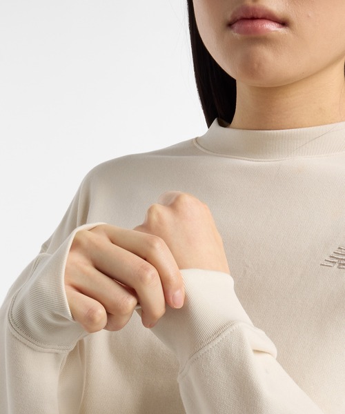 NEW BALANCE(ニューバランス)の「Coastal ライトフレンチテリークルー(Tシャツ/カットソー・レディース・アイボリー/ライトブルー・SMALL/MEDIUM/LARGE)」の7枚目の写真