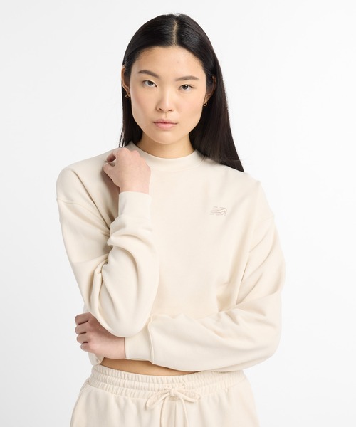 NEW BALANCE(ニューバランス)の「Coastal ライトフレンチテリークルー(Tシャツ/カットソー・レディース・アイボリー/ライトブルー・SMALL/MEDIUM/LARGE)」の10枚目の写真