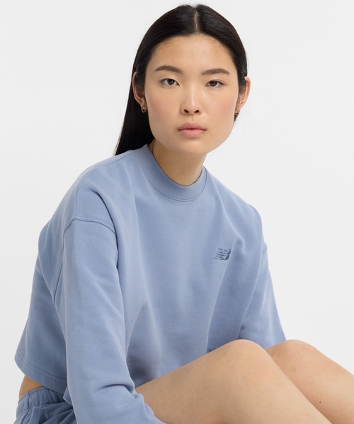 NEW BALANCE(ニューバランス)の「Coastal ライトフレンチテリークルー(Tシャツ/カットソー・レディース・アイボリー/ライトブルー・SMALL/MEDIUM/LARGE)」の18枚目の写真