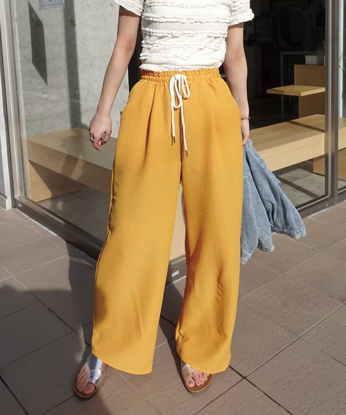 CORNERS(コーナーズ)の「イージーパンツ(スラックス・レディース・ブラック/グレイッシュベージュ/マスタード/テラコッタ・M)」の13枚目の写真