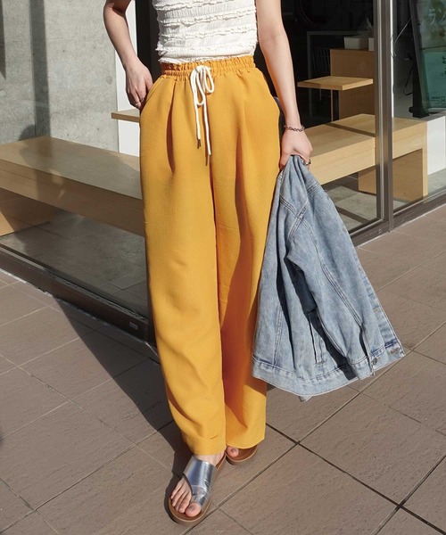 CORNERS(コーナーズ)の「イージーパンツ(スラックス・レディース・ブラック/グレイッシュベージュ/マスタード/テラコッタ・M)」の12枚目の写真