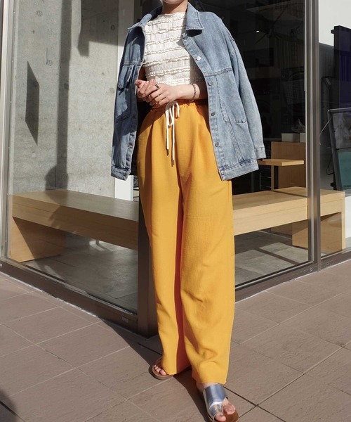 CORNERS(コーナーズ)の「イージーパンツ(スラックス・レディース・ブラック/グレイッシュベージュ/マスタード/テラコッタ・M)」の11枚目の写真