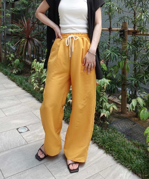 CORNERS(コーナーズ)の「イージーパンツ(スラックス・レディース・ブラック/グレイッシュベージュ/マスタード/テラコッタ・M)」の22枚目の写真