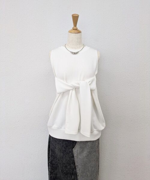 kivi（キヴィ）の「open shoulder tops（Tシャツ/カットソー・レディース・ダークブルー/オフホワイト/ピンク・FREE）」の15枚目の写真