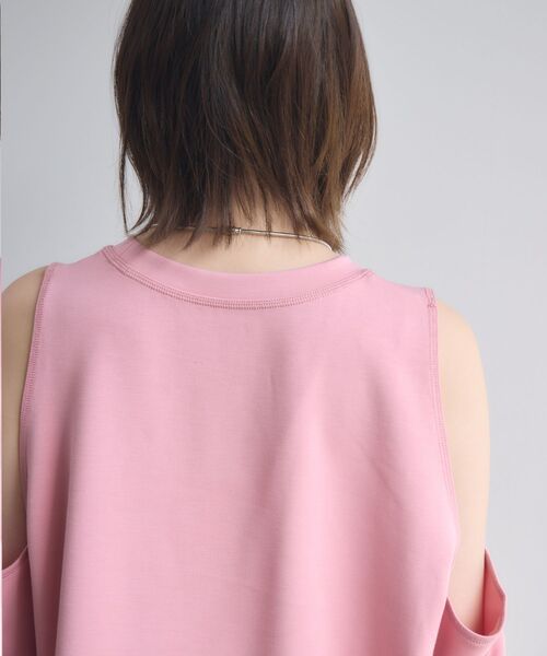 kivi（キヴィ）の「open shoulder tops（Tシャツ/カットソー・レディース・ダークブルー/オフホワイト/ピンク・FREE）」の11枚目の写真