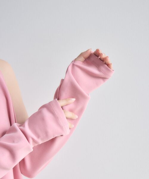 kivi（キヴィ）の「open shoulder tops（Tシャツ/カットソー・レディース・ダークブルー/オフホワイト/ピンク・FREE）」の12枚目の写真