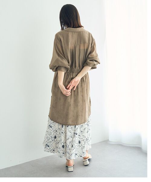 YECCA VECCA(イェッカヴェッカ)の「シアー2way袖バルーンチュニック(シャツ/ブラウス・レディース・ピンク/ベージュ/ブラック/ブルーグリーン/ダークベージュ/オレンジ・FREE)」の7枚目の写真