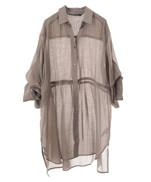 イェッカ ヴェッカ YECCA VECCA シアー2way袖バルーンチュニック （ブラック） イェッカ ヴェッカ YECCA VECCA シアー2way袖バルーンチュニック