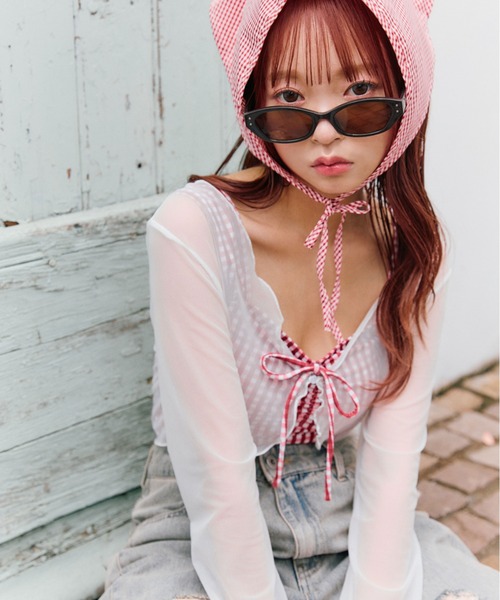 OLIVE des OLIVE レース羽織付リボンswimwear OLIVE des OLIVE（オリーブデオリーブ）の「レース羽織付リボン
