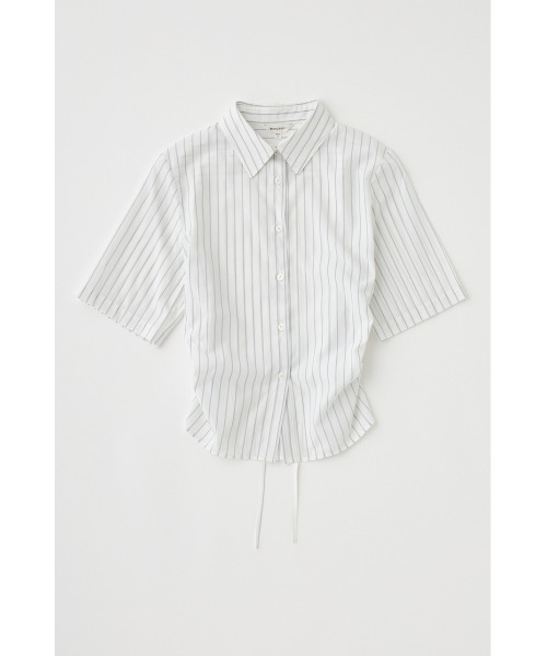 MOUSSY（マウジー）の「STRIPE BACK LACE UP シャツ（シャツ/ブラウス・レディース・ホワイト/ライトブルー/オレンジ系その他・FREE）」の2枚目の写真
