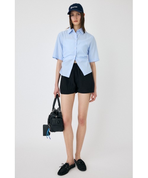 MOUSSY（マウジー）の「STRIPE BACK LACE UP シャツ（シャツ/ブラウス・レディース・ホワイト/ライトブルー/オレンジ系その他・FREE）」の6枚目の写真