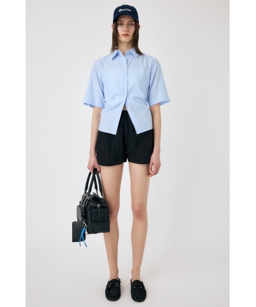 MOUSSY（マウジー）の「STRIPE BACK LACE UP シャツ（シャツ/ブラウス・レディース・ホワイト/ライトブルー/オレンジ系その他・FREE）」の7枚目の写真