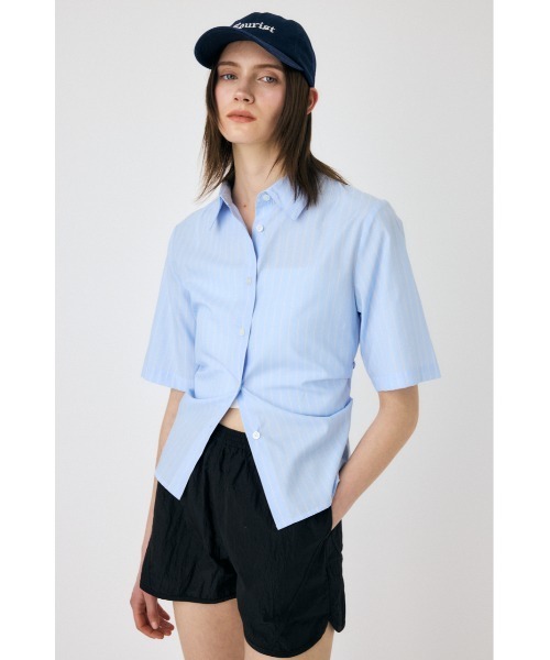 MOUSSY（マウジー）の「STRIPE BACK LACE UP シャツ（シャツ/ブラウス・レディース・ホワイト/ライトブルー/オレンジ系その他・FREE）」の8枚目の写真