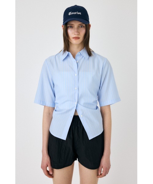 MOUSSY（マウジー）の「STRIPE BACK LACE UP シャツ（シャツ/ブラウス・レディース・ホワイト/ライトブルー/オレンジ系その他・FREE）」の9枚目の写真