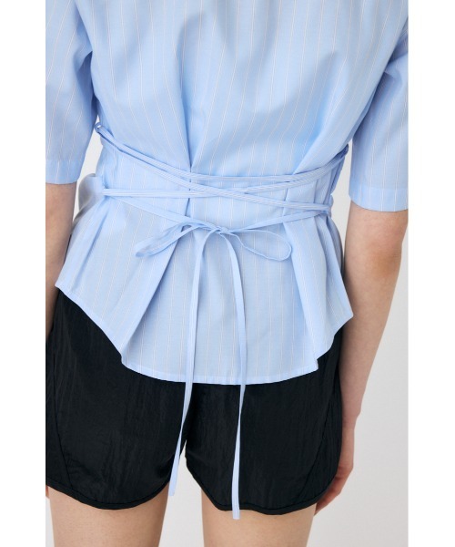 MOUSSY（マウジー）の「STRIPE BACK LACE UP シャツ（シャツ/ブラウス・レディース・ホワイト/ライトブルー/オレンジ系その他・FREE）」の15枚目の写真